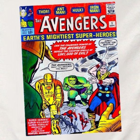 AVENGERS, SUPER HEROS COMIC BOOK COVER MENS TEE T-155 - Picture 2 of 4